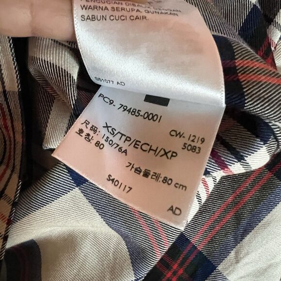 3/$30 Levis Shirt Dress Womens XS Red Blue Plaid Long Sleeve Button Down - Picture 8 of 9